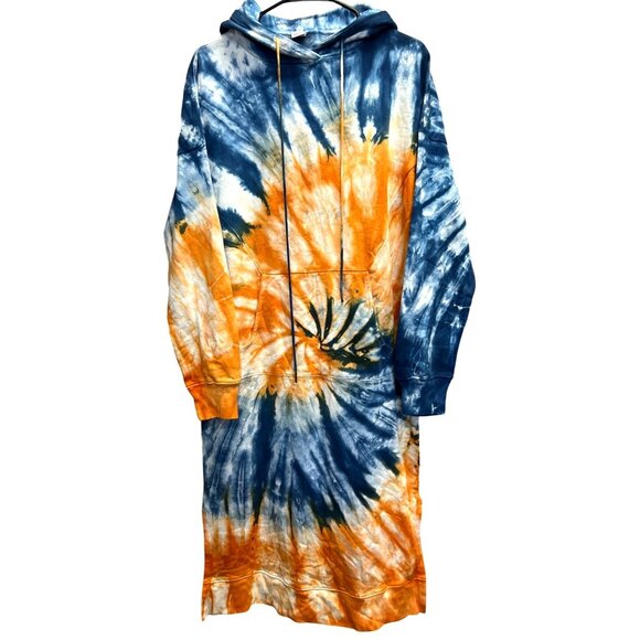 Urban Outfitters Dresses & Skirts - Urban Outfitters Tie-Dye Hoodie Dress Small Maxi Kangaroo Pocket Polyester/ Cott